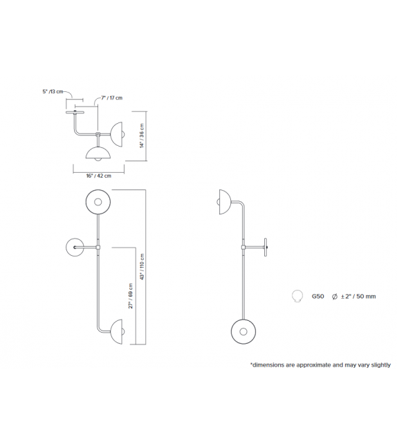 Beaubien 04 Lambert&Fils Llàmpara de Pared