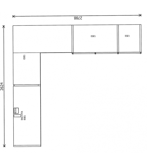 Prêt pour l'expédition - Gliss Master Molteni & C Dressing Modulaire