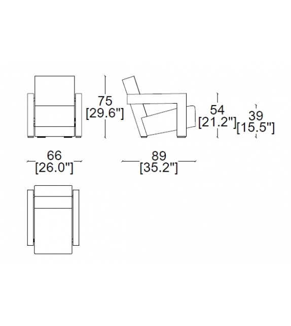 Listo para entregar - 637 Utrecht Cassina Butaca XL