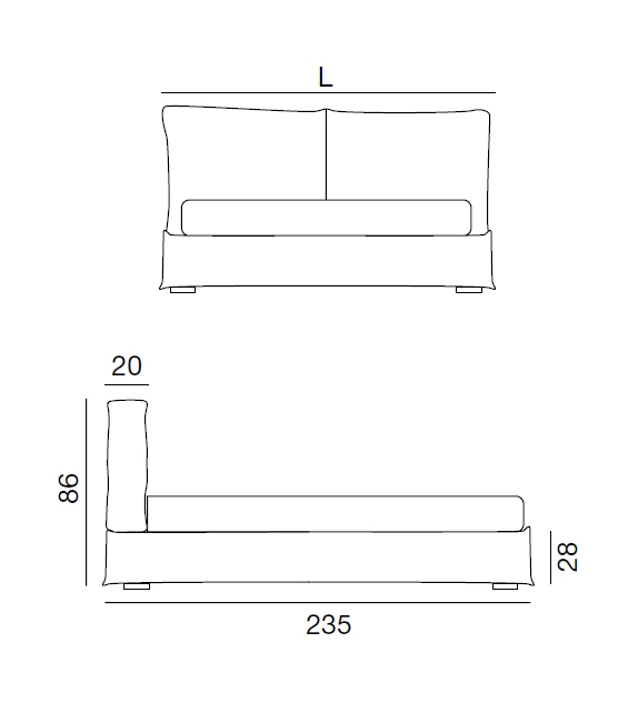 Academy Piuma Twils Bed