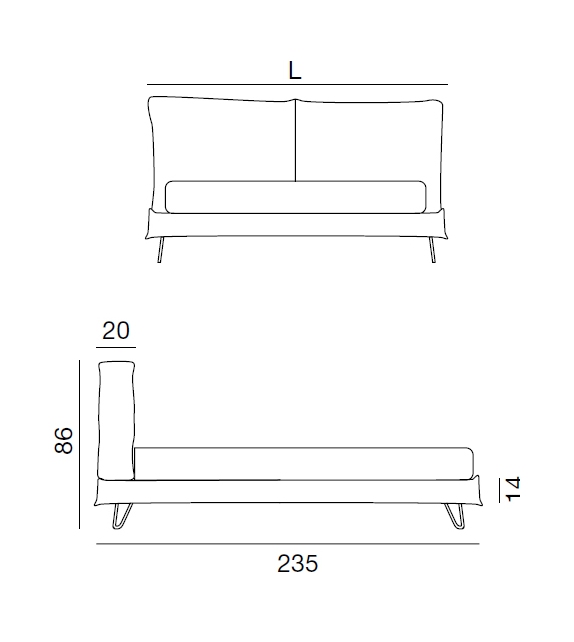Academy Piuma Twils Bed