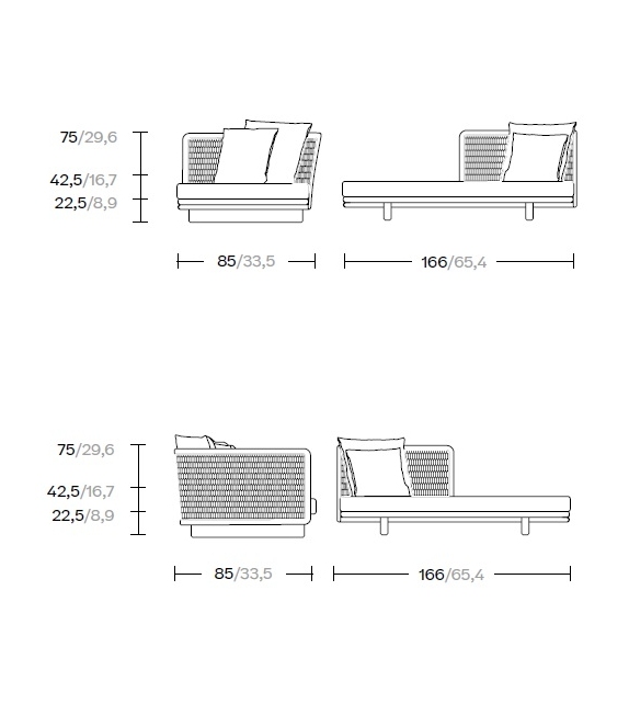 Mesh Kettal Chaise Longue