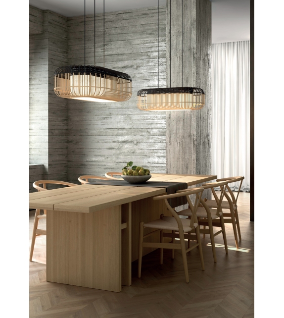 Bamboo Oval Forestier Lampada a Sospensione