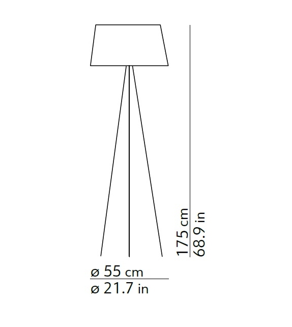 Tripod Kundalini Làmpara de Pie