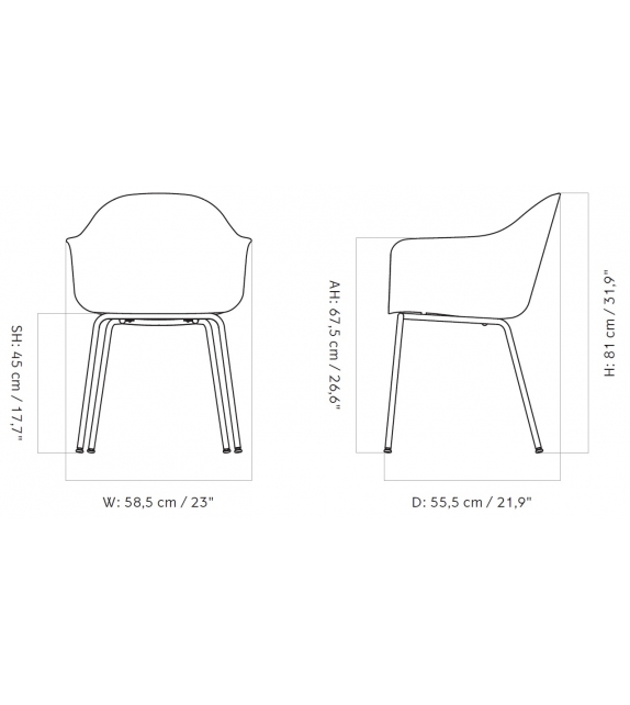 Harbour Steel Plastic Menu Silla
