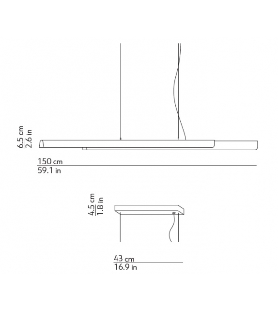 Dala Linear Kundalini Pendant Lamp