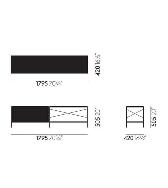 Eames Storage Unit ESU Scaffale Vitra