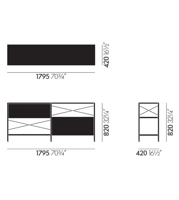 Eames Storage Unit ESU Scaffale Vitra