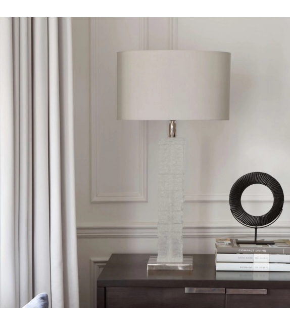 Crystal Strata Column Porta Romana Table Lamp