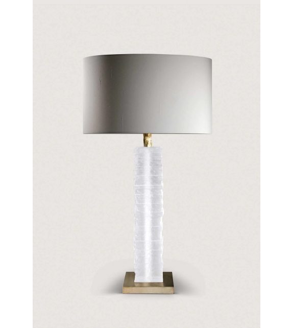 Crystal Strata Column Porta Romana Lampe de Table
