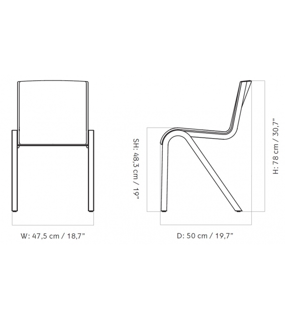 Ready Front Menu Gepolsterter Stuhl