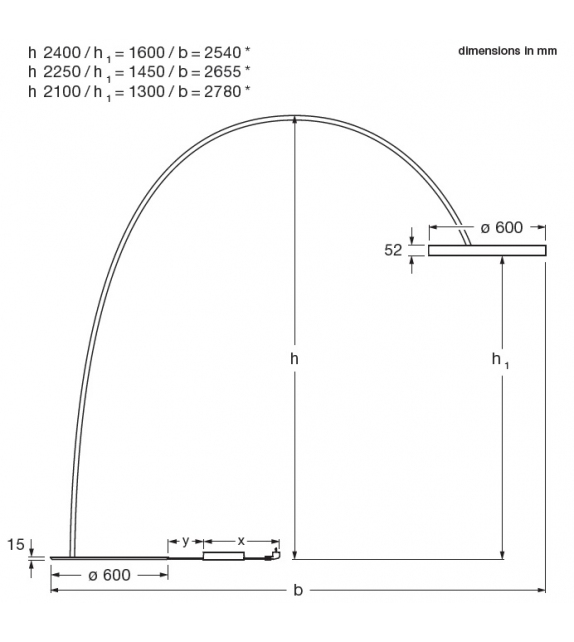 Prêt pour l'expédition - Mito Largo Occhio Lampadaire