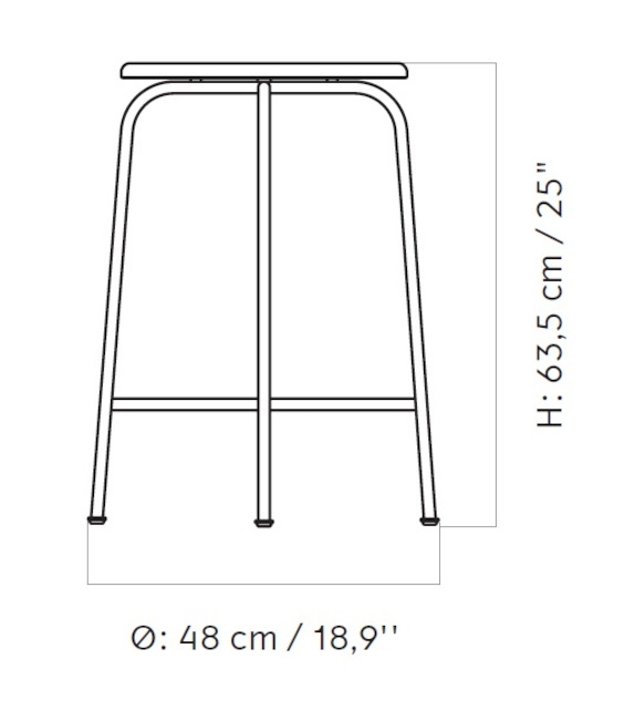 Afteroom Menu Upholstered Stool