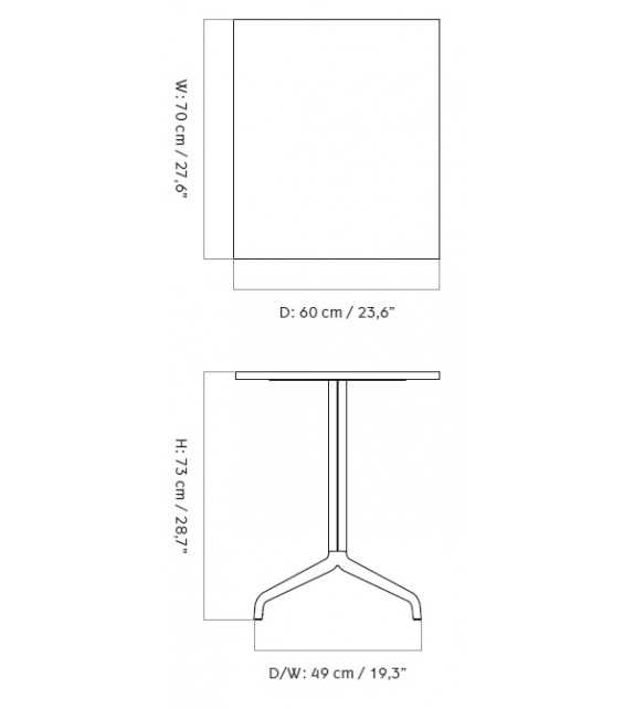Harbour Column Menu Mesa Rectangular