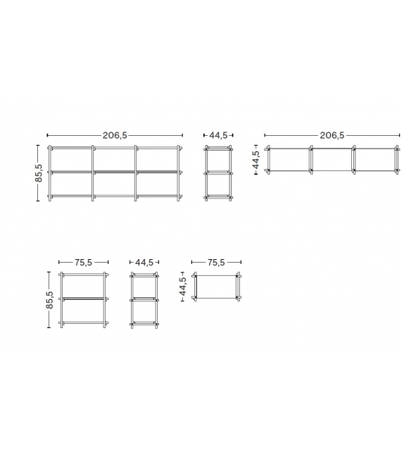 Woody Low Hay Sistema de estanterías