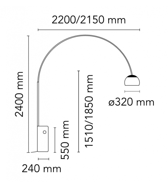 Versandfertig - Arco K Flos Stehleuchte