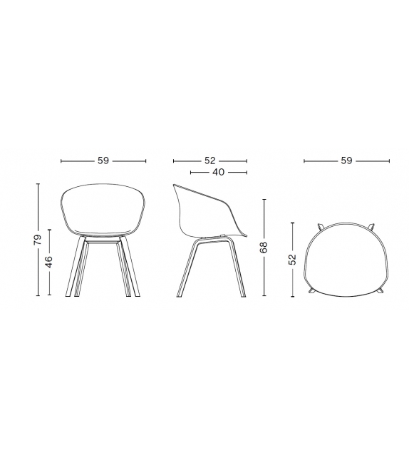 About a Chair AAC 22 Hay Chaise Avec Rembourrage