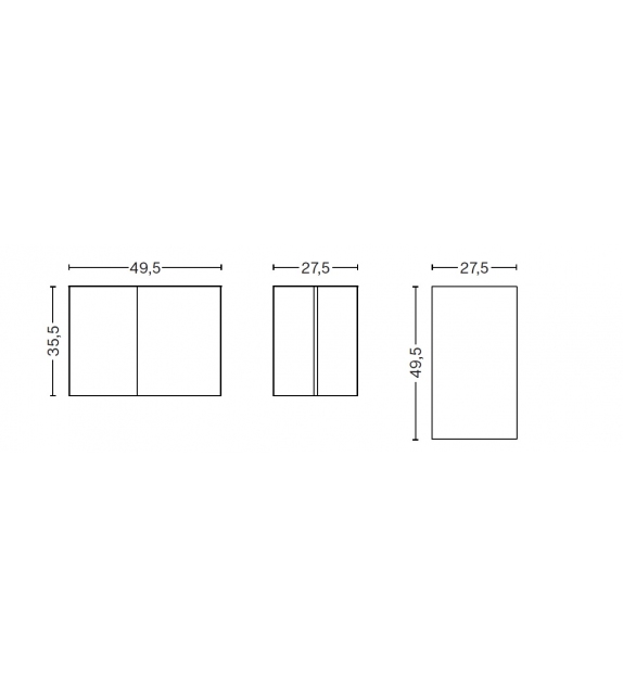 Slit Oblong Hay Petite Table