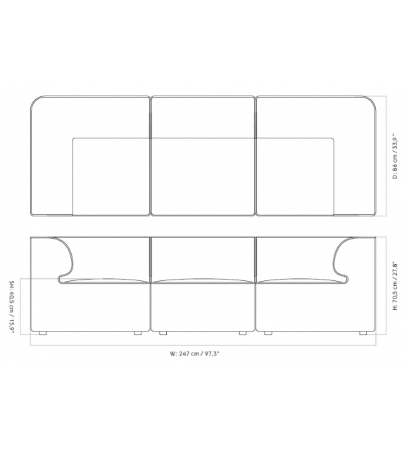 Eave Menu Divano Modulare
