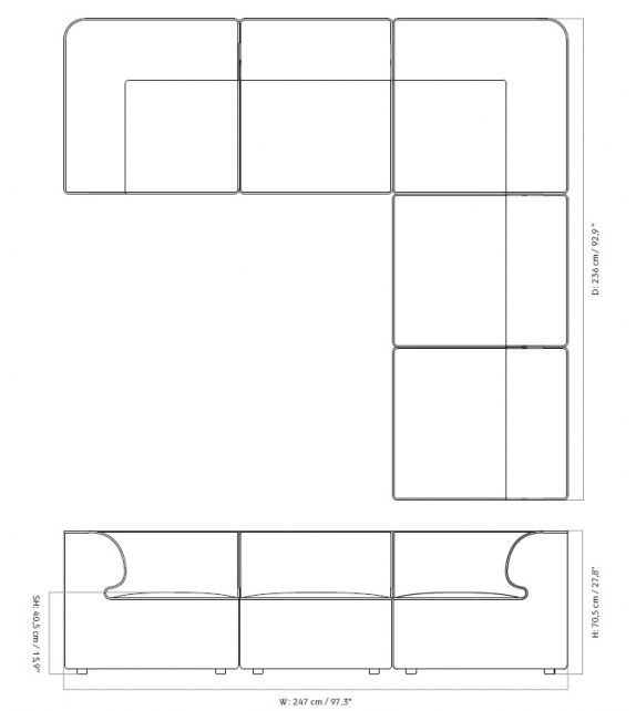 Eave Menu Modulares Sofa