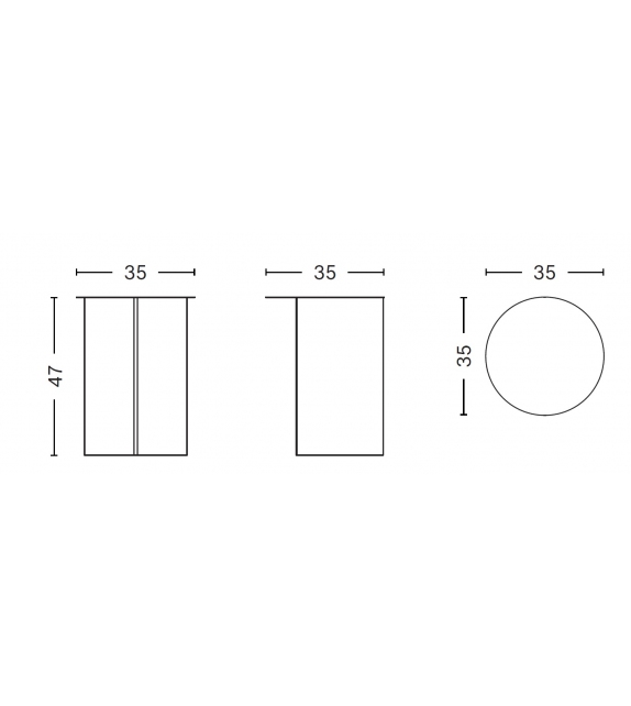 Slit Table High Hay Couchtisch