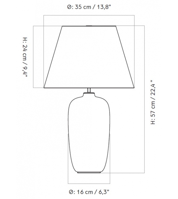 Torso 57 Menu Table Lamp