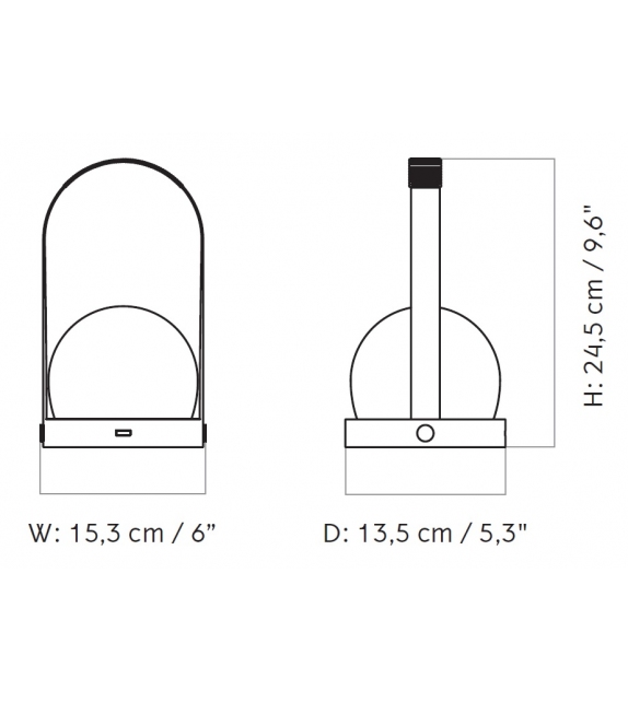 Carrie Leather Menu Portable Lamp