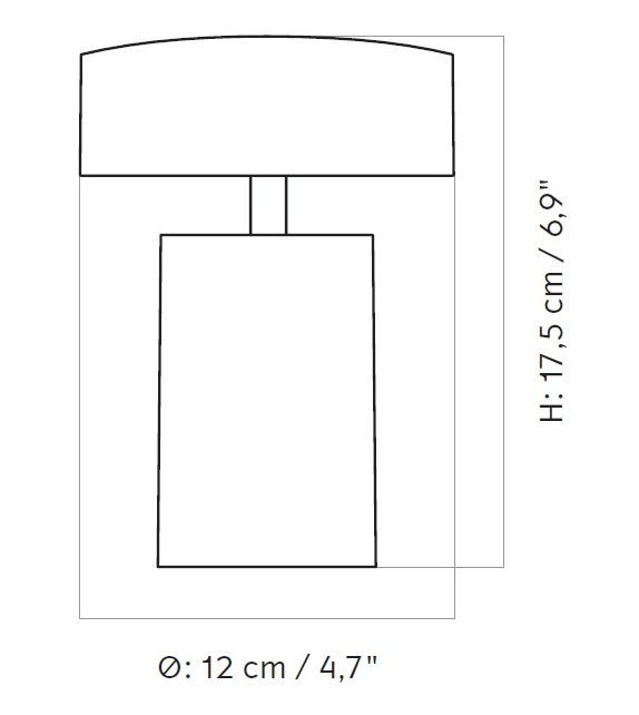 Column Portable Menu Lampada da Tavolo