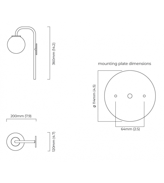 Big Bulb Opal CTO Lighting Lampada da Parete