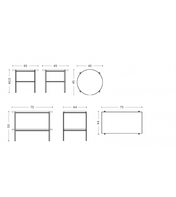 Rebar Hay Table D'Appoint
