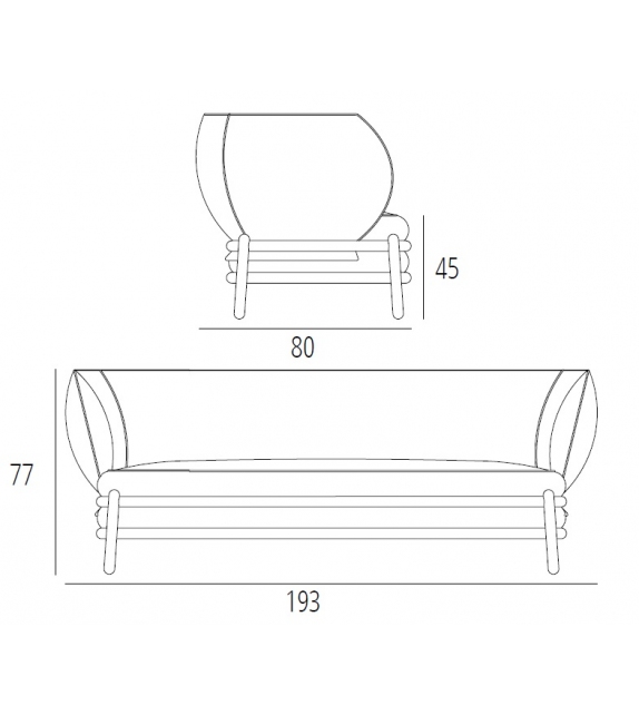 Ready for shipping - Luftballon 200 Gebrüder Thonet Vienna Sofa
