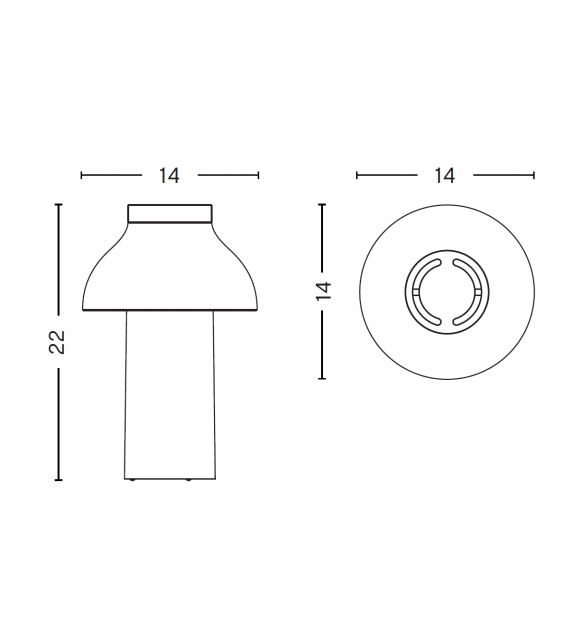 Pc Hay Lampe de Table Portative