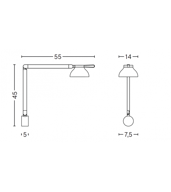 Pc Double Arm Hay Wall Lamp