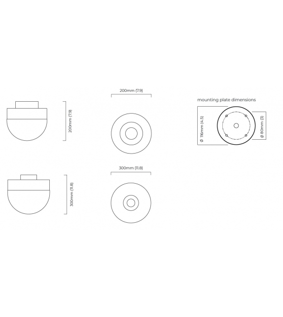 Lucid Flush CTO Lighting Wall/Ceiling Lamp