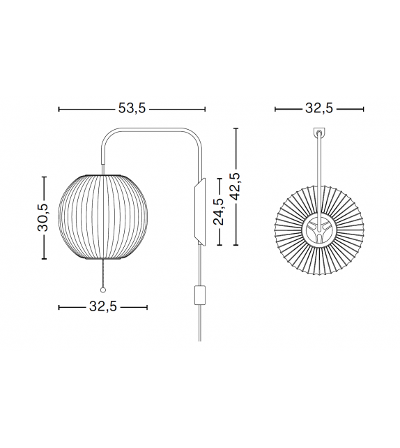 Nelson Ball Hay Wall Lamp