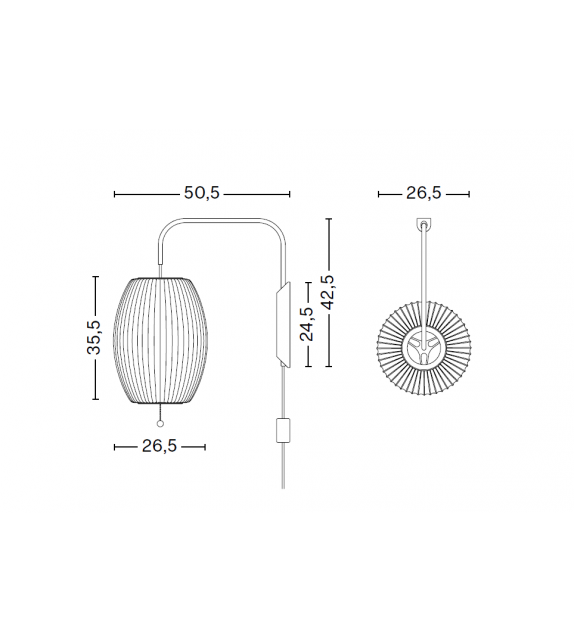 Nelson Cigar Hay Wall Lamp