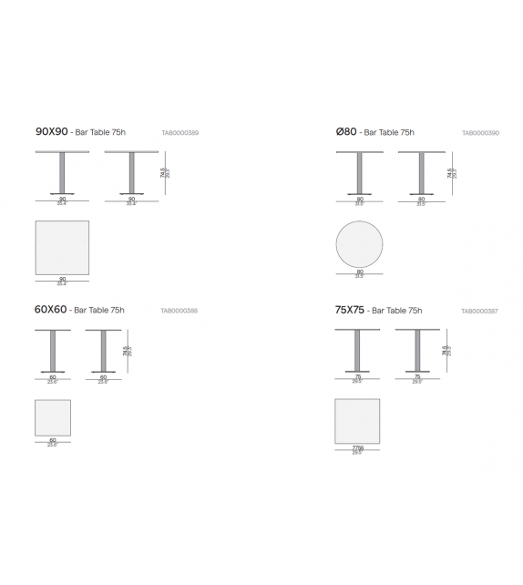 Napoli Manutti Stehtisch
