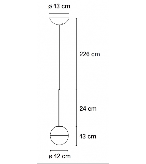 Pallina Fontana Arte Lampada a Sospensione