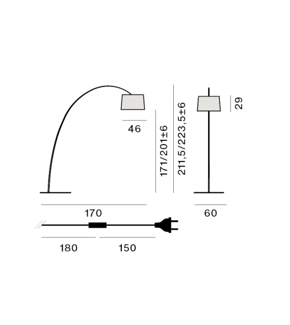 Twiggy Foscarini Lámpara de Pie