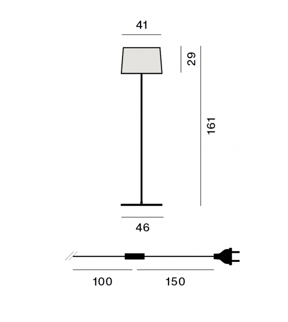 Twiggy Lettura Foscarini Làmpara de Pie