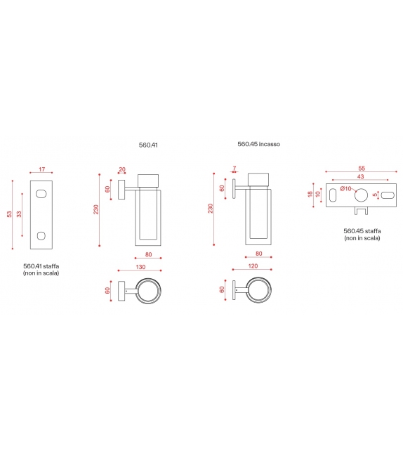560 Osman Tooy Lampada da Parete