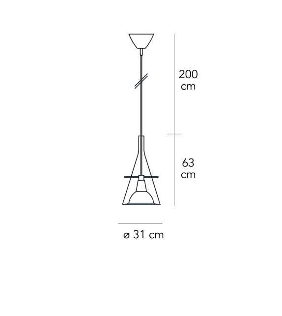 Flute XXL Lámpara De Suspension Fontana Arte