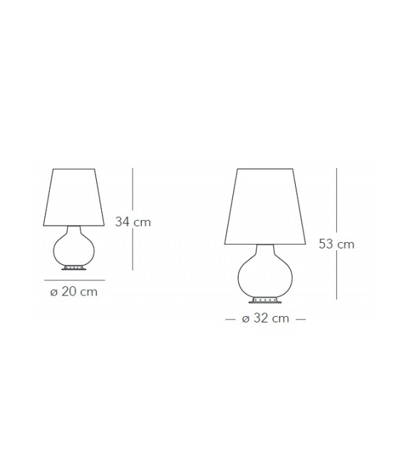Fontana Fontana Arte Lampada da Tavolo Dimmerabile