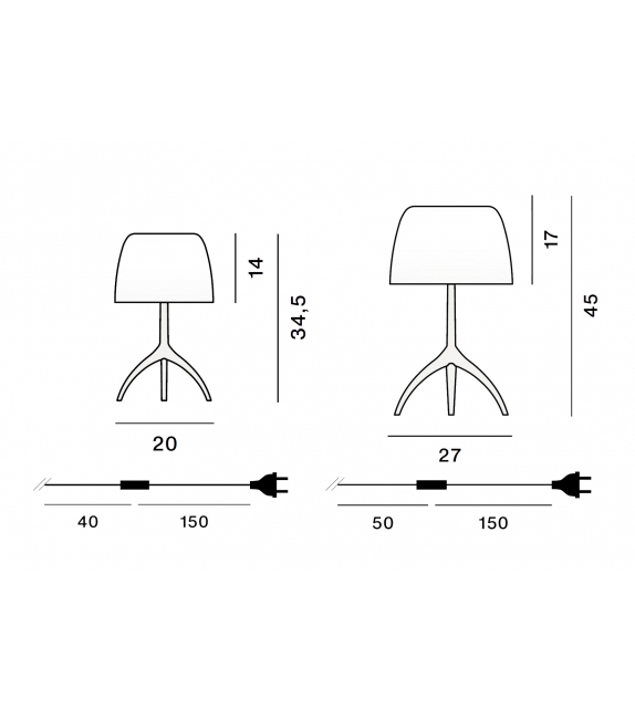 Lumiere Foscarini Lámpara de Mesa