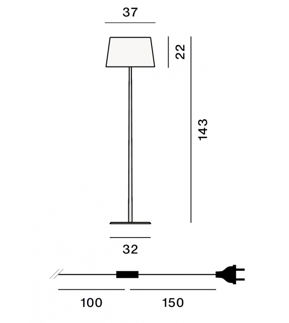 Lumiere xxl Foscarini Lámpara de Pie