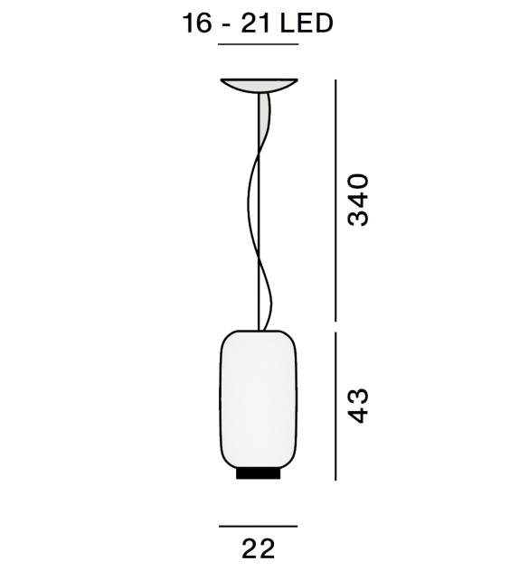 Chouchin 2 Reverse Foscarini Suspension