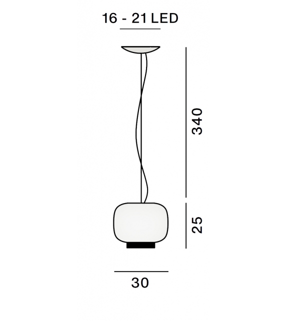 Chouchin 3 Reverse Foscarini Sospensione