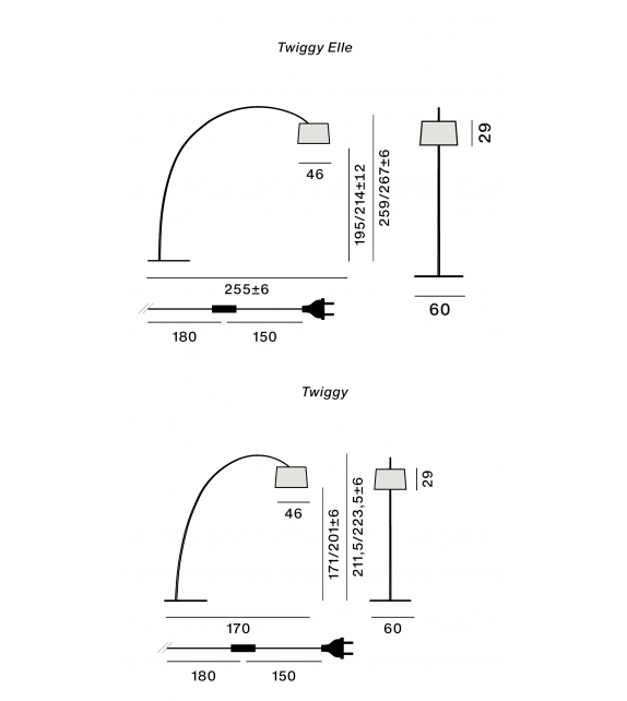 Twiggy Wood Foscarini Lampada da Terra