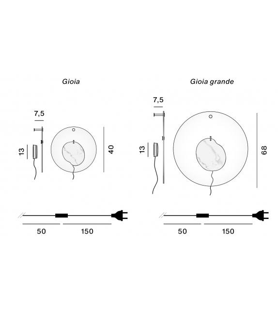 Gioia Foscarini Lampada da Parete