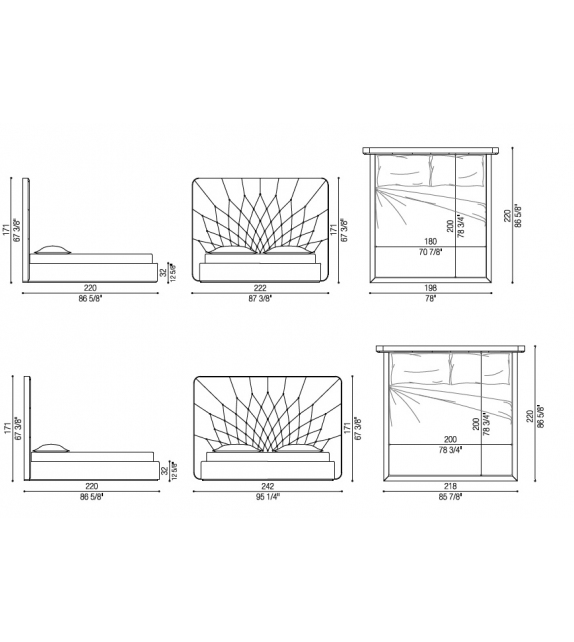 Vertigo Opera Contemporary Bed